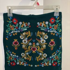 Floral Embroidered Skirt
